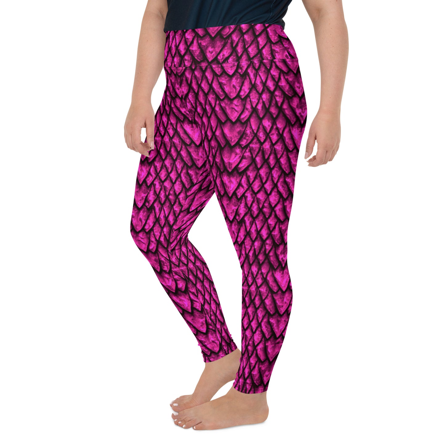 Tourmaline Dragon Scale Plus Size Leggings