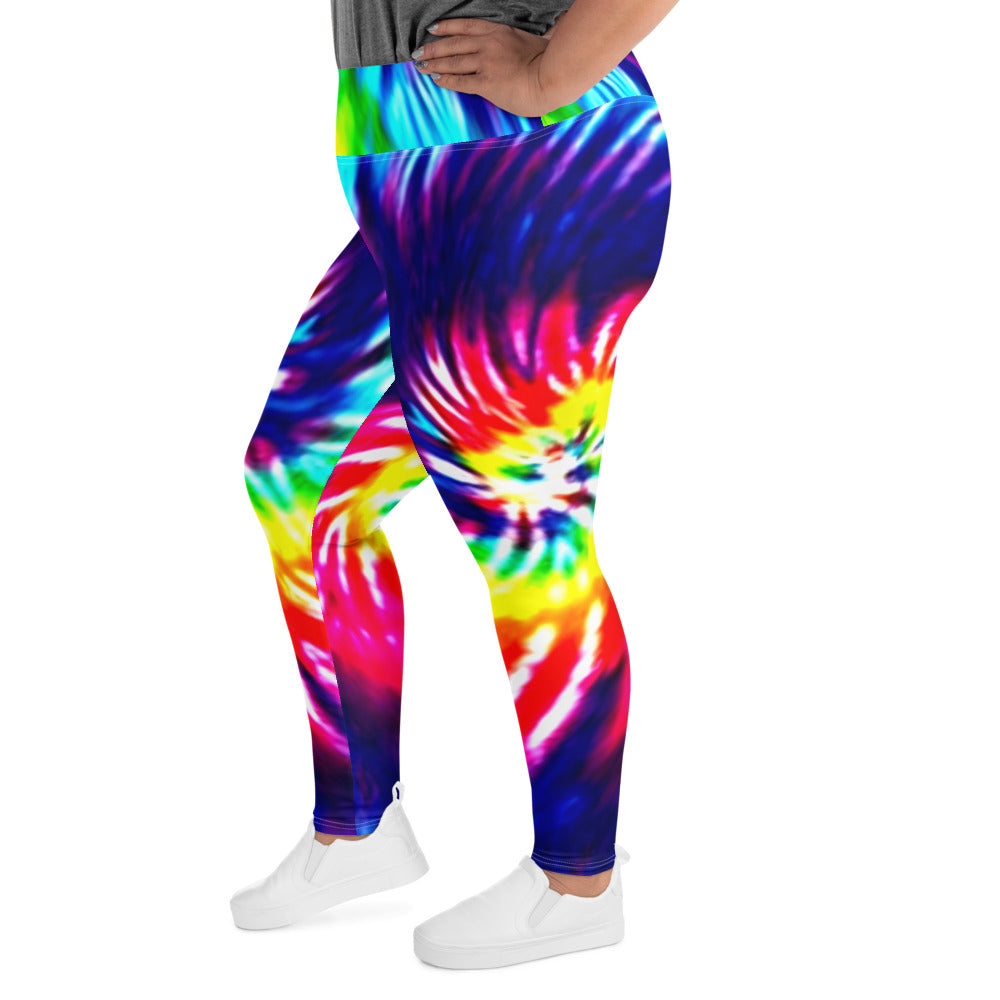 Bright Tie Dye Plus Size Leggings