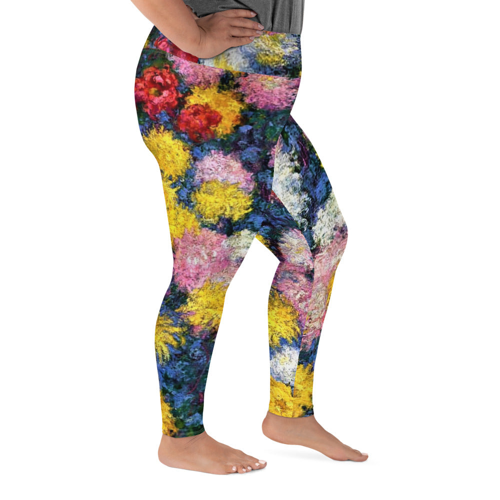 Monet's Carnations Plus Size Leggings