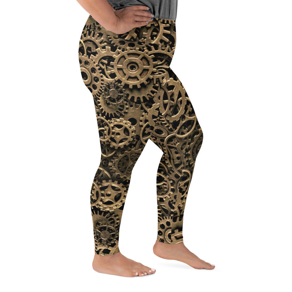 Steampunk Gears Plus Size Leggings