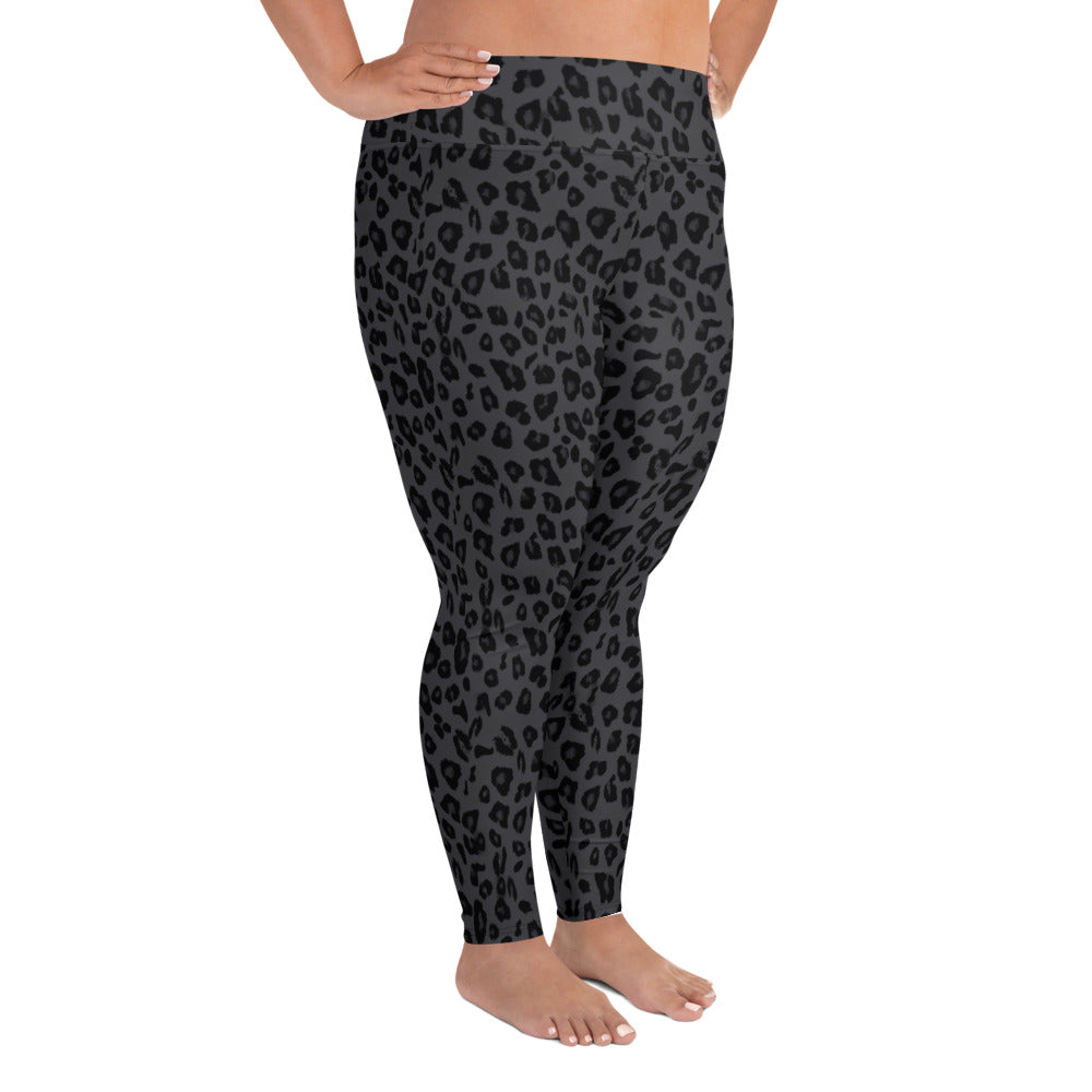 Black Panther Print Plus Size Leggings