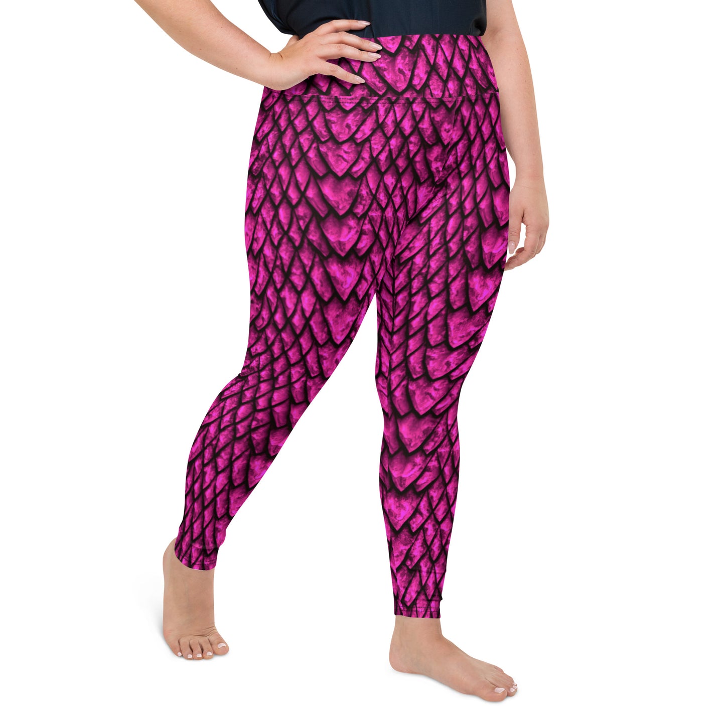 Tourmaline Dragon Scale Plus Size Leggings