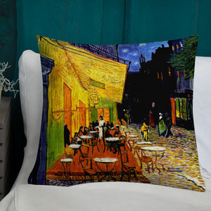 Cafe Terrace by van Gogh Premium Pillow