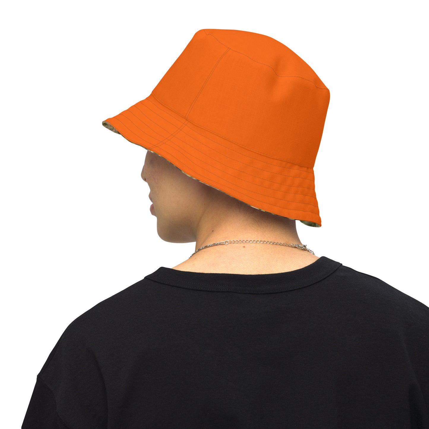 Dry Country Camo and Hunter's Orange Reversible Bucket Hat