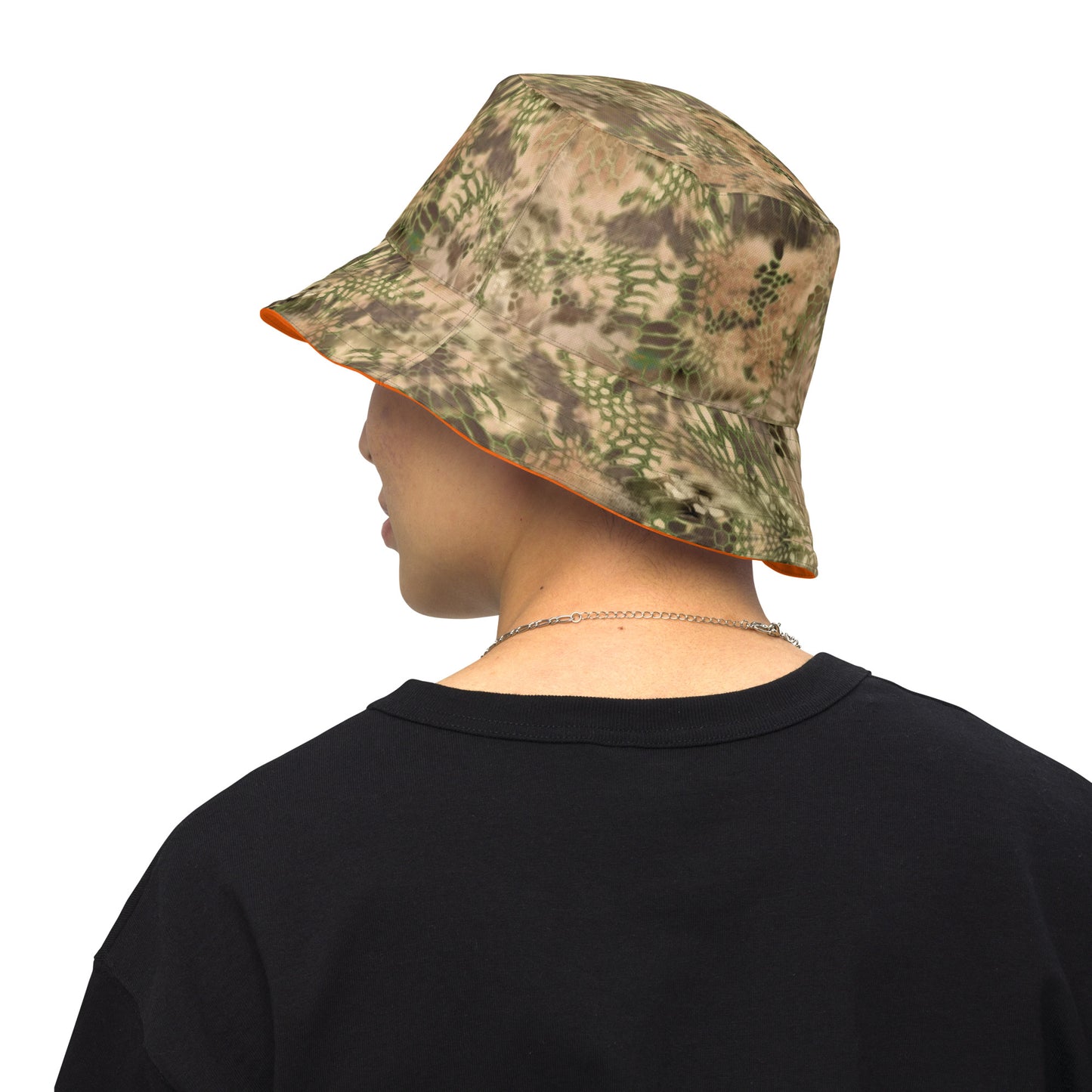 Dry Country Camo and Hunter's Orange Reversible Bucket Hat