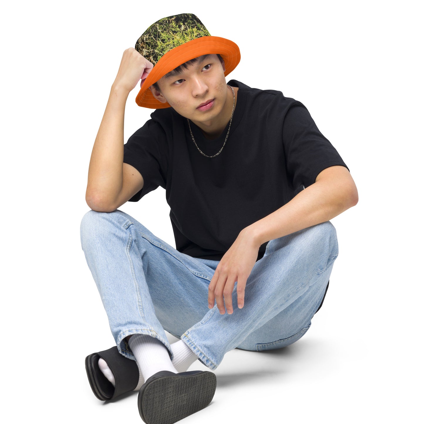 Real Cedar Camo and Hunter's Orange Reversible Bucket Hat