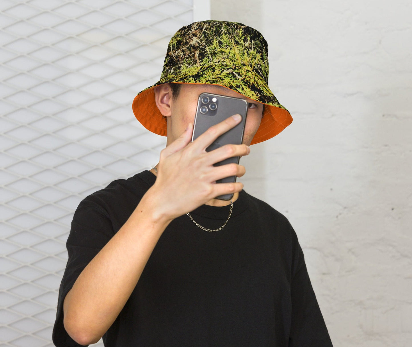 Real Cedar Camo and Hunter's Orange Reversible Bucket Hat