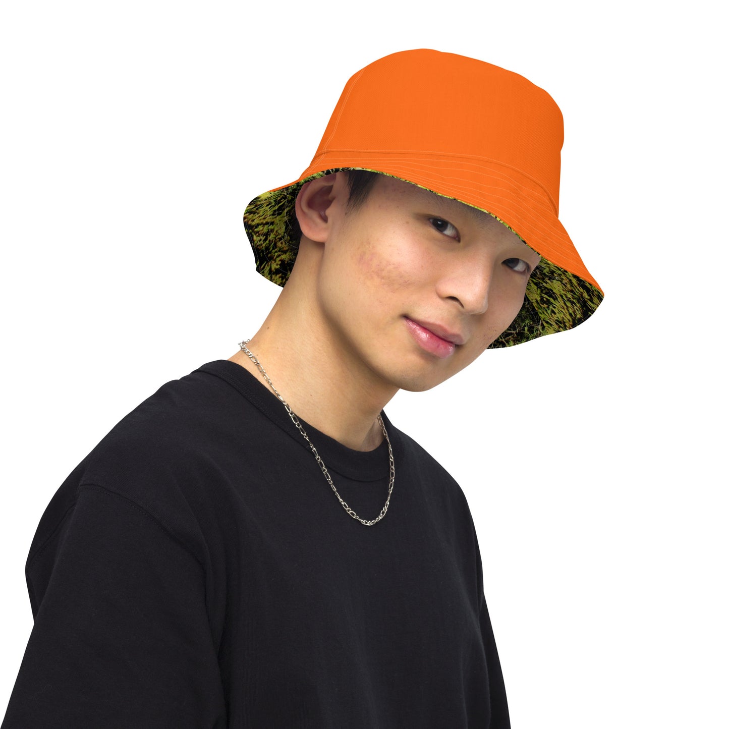 Real Cedar Camo and Hunter's Orange Reversible Bucket Hat