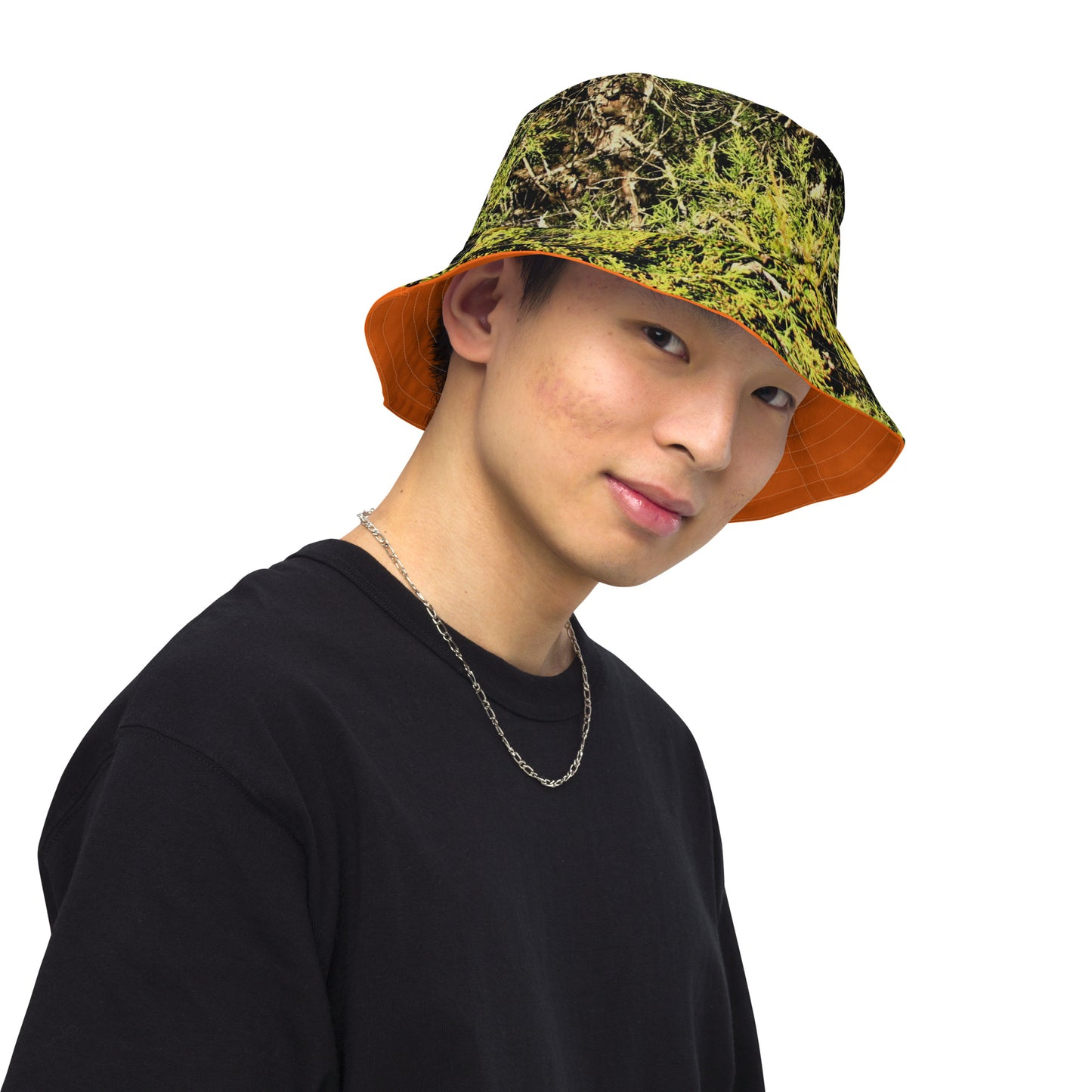 Real Cedar Camo and Hunter's Orange Reversible Bucket Hat