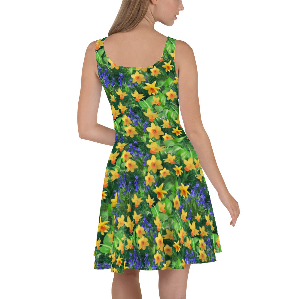 Daffodils and Bluebells Skater Dress