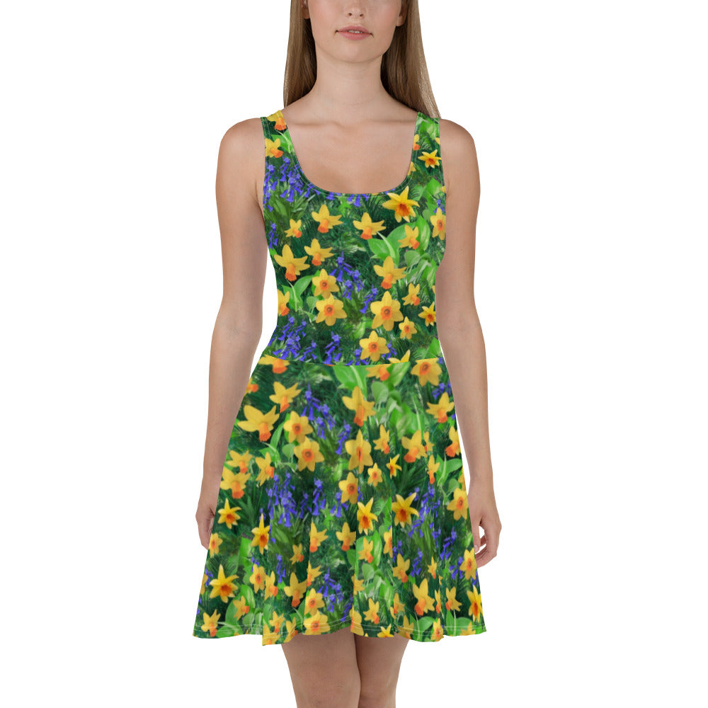 Daffodils and Bluebells Skater Dress