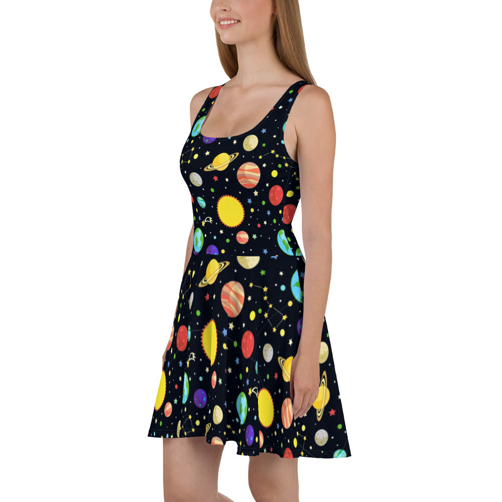 Solar System Sleeveless Skater Dress