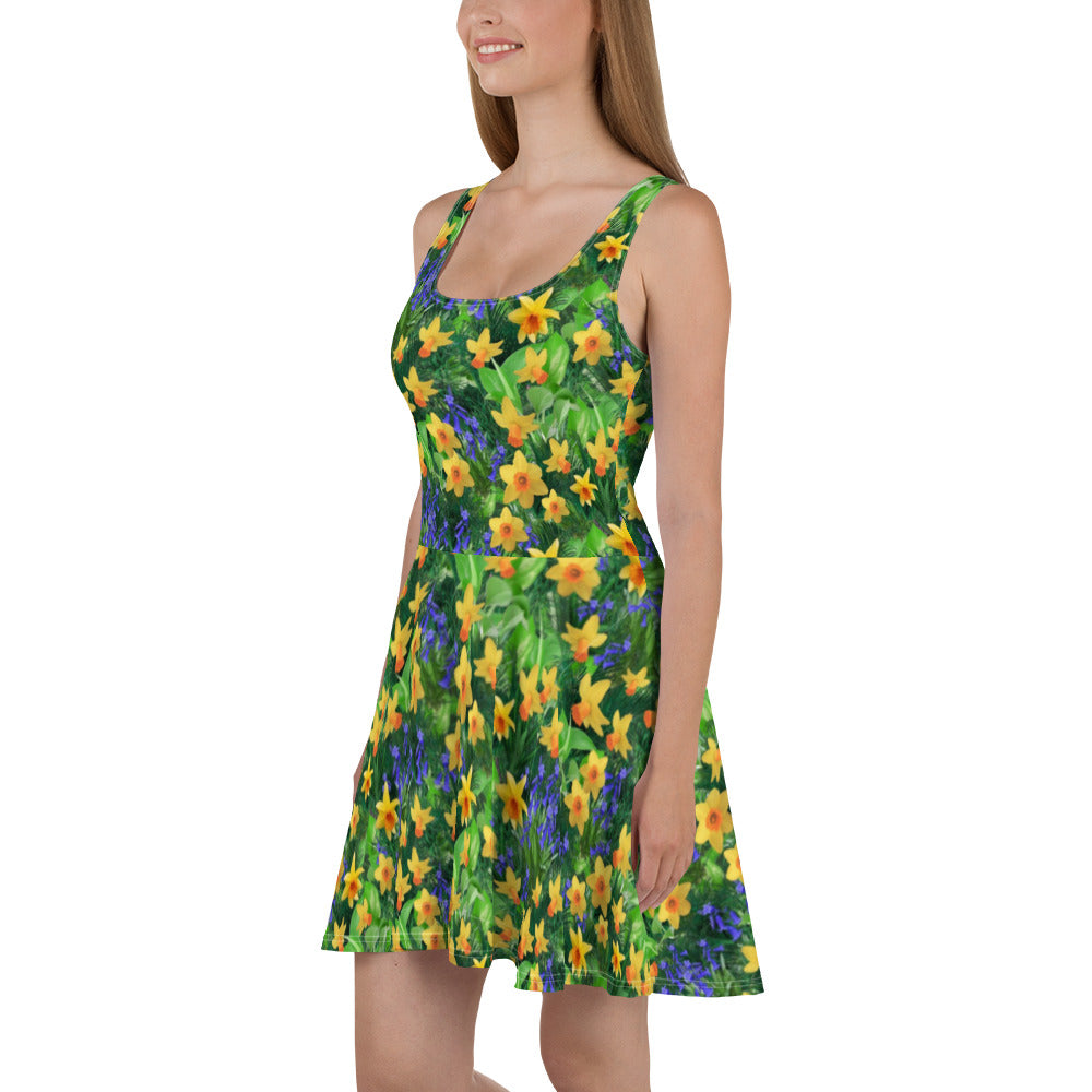 Daffodils and Bluebells Skater Dress