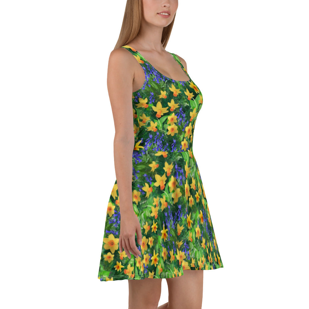 Daffodils and Bluebells Skater Dress