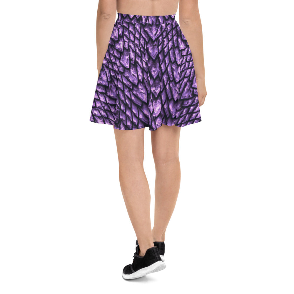 Amethyst Dragon Scale Skater Skirt