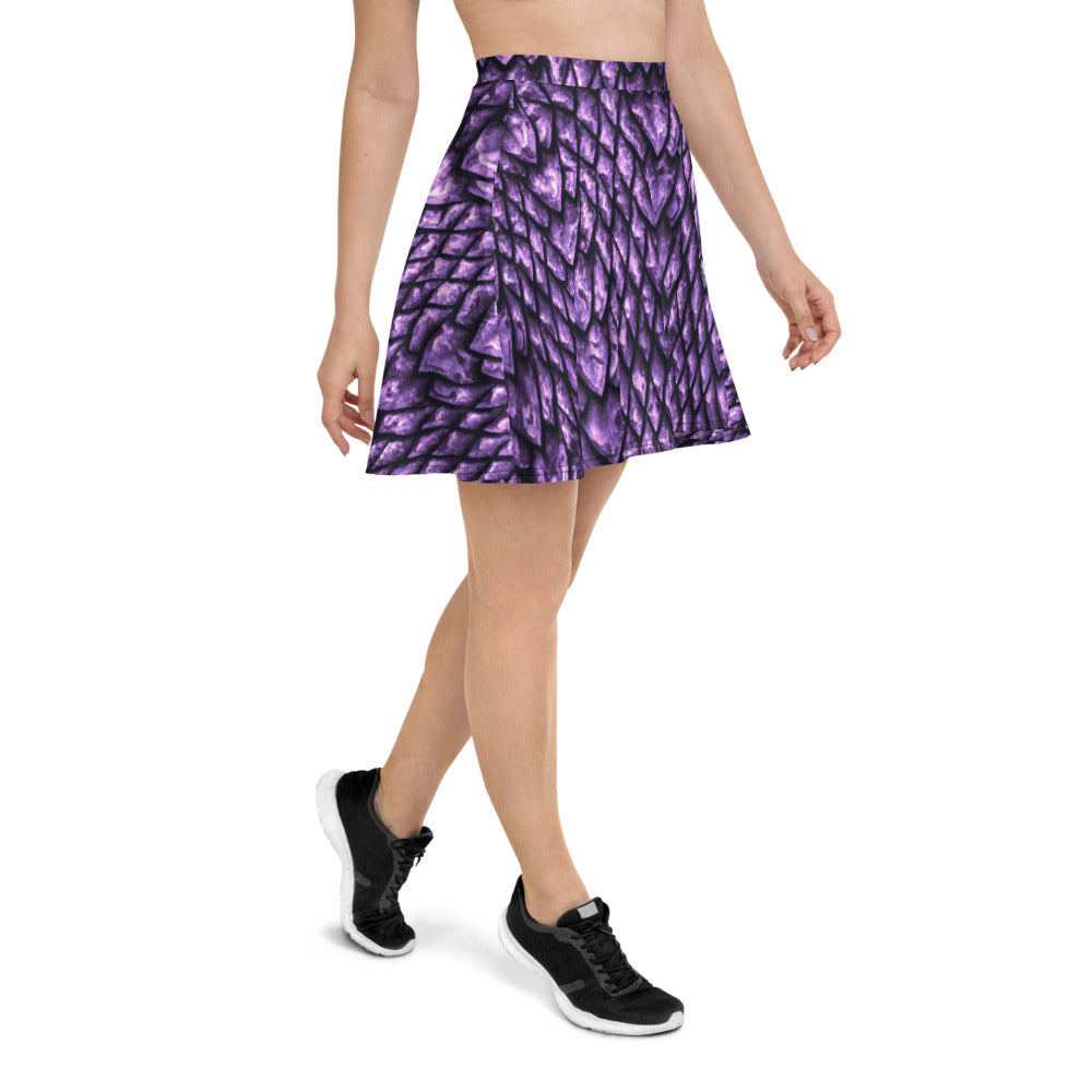 Amethyst Dragon Scale Skater Skirt