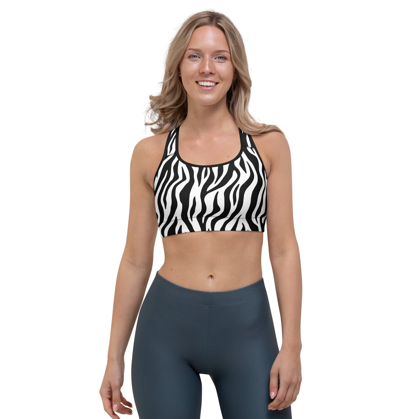 Zebra Stripes Sports Bra