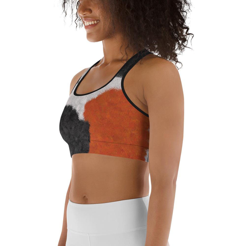 Calico Cat Fur Print Sports Bra