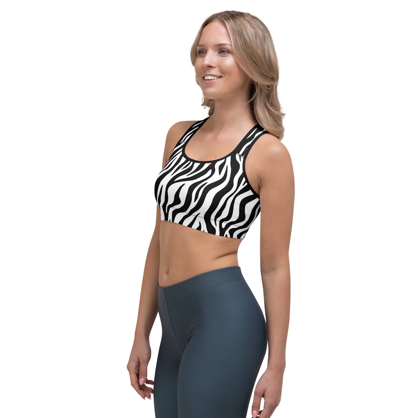 Zebra Stripes Sports Bra