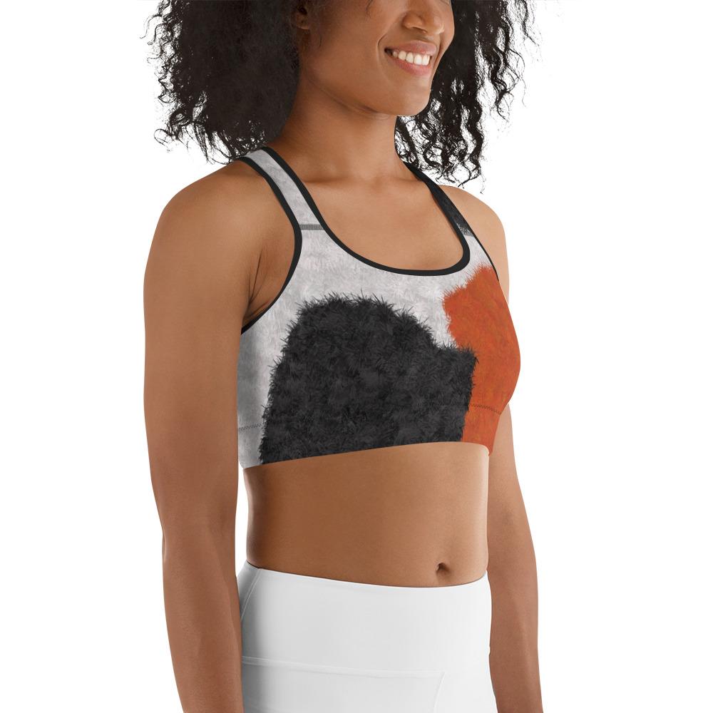 Calico Cat Fur Print Sports Bra