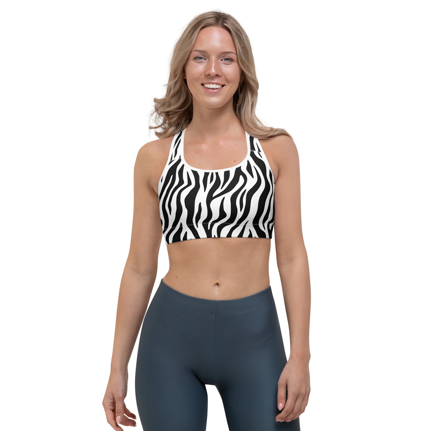 Zebra Stripes Sports Bra