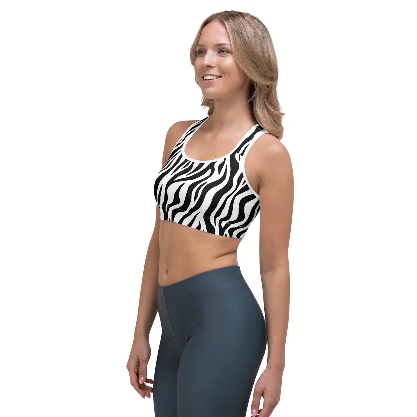 Zebra Stripes Sports Bra