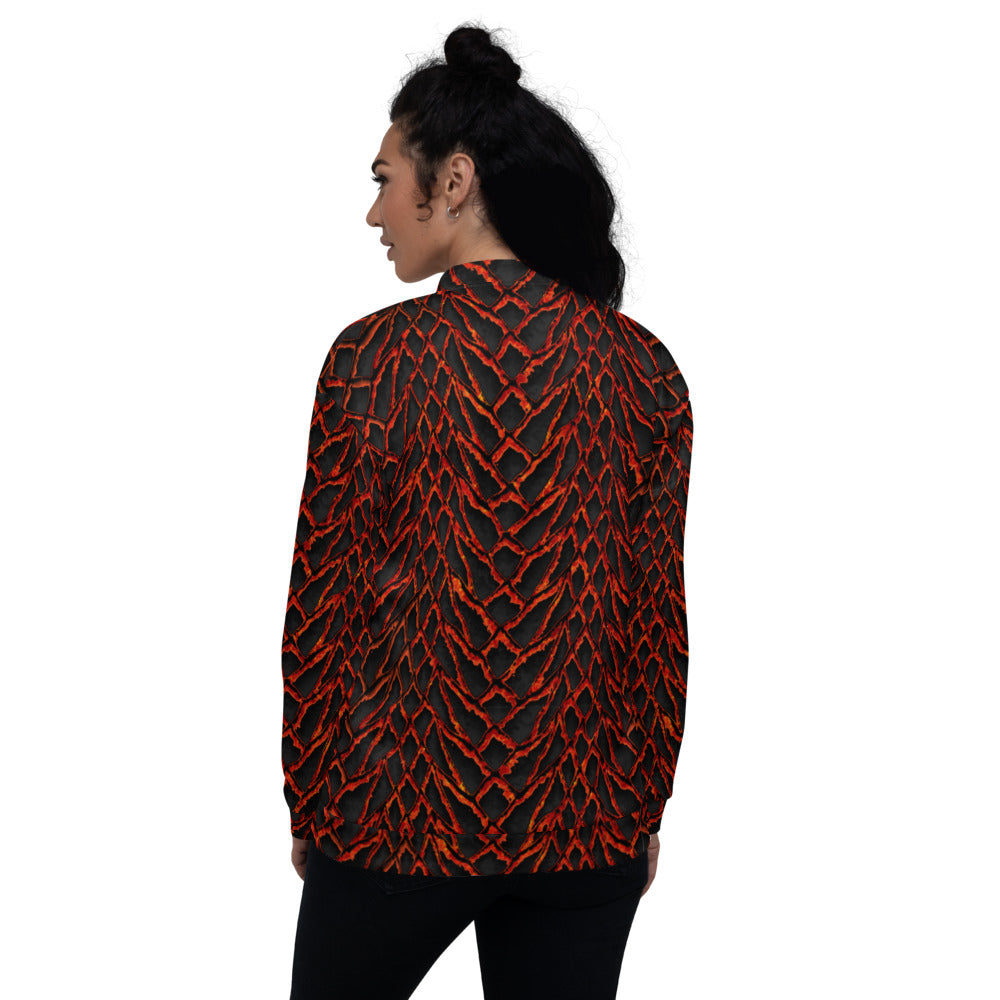 Molten Dragon Scale Unisex Bomber Jacket