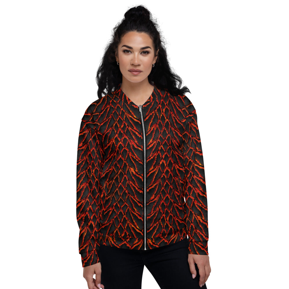 Molten Dragon Scale Unisex Bomber Jacket