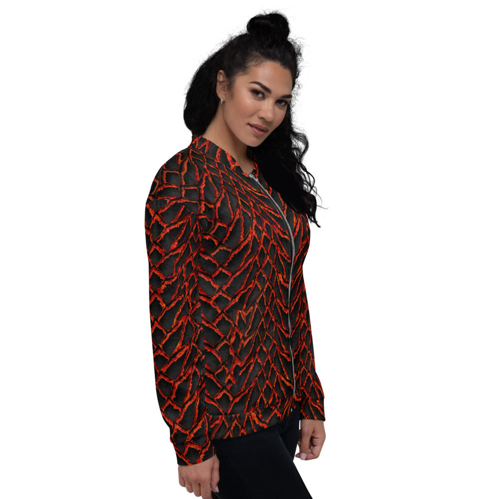 Molten Dragon Scale Unisex Bomber Jacket