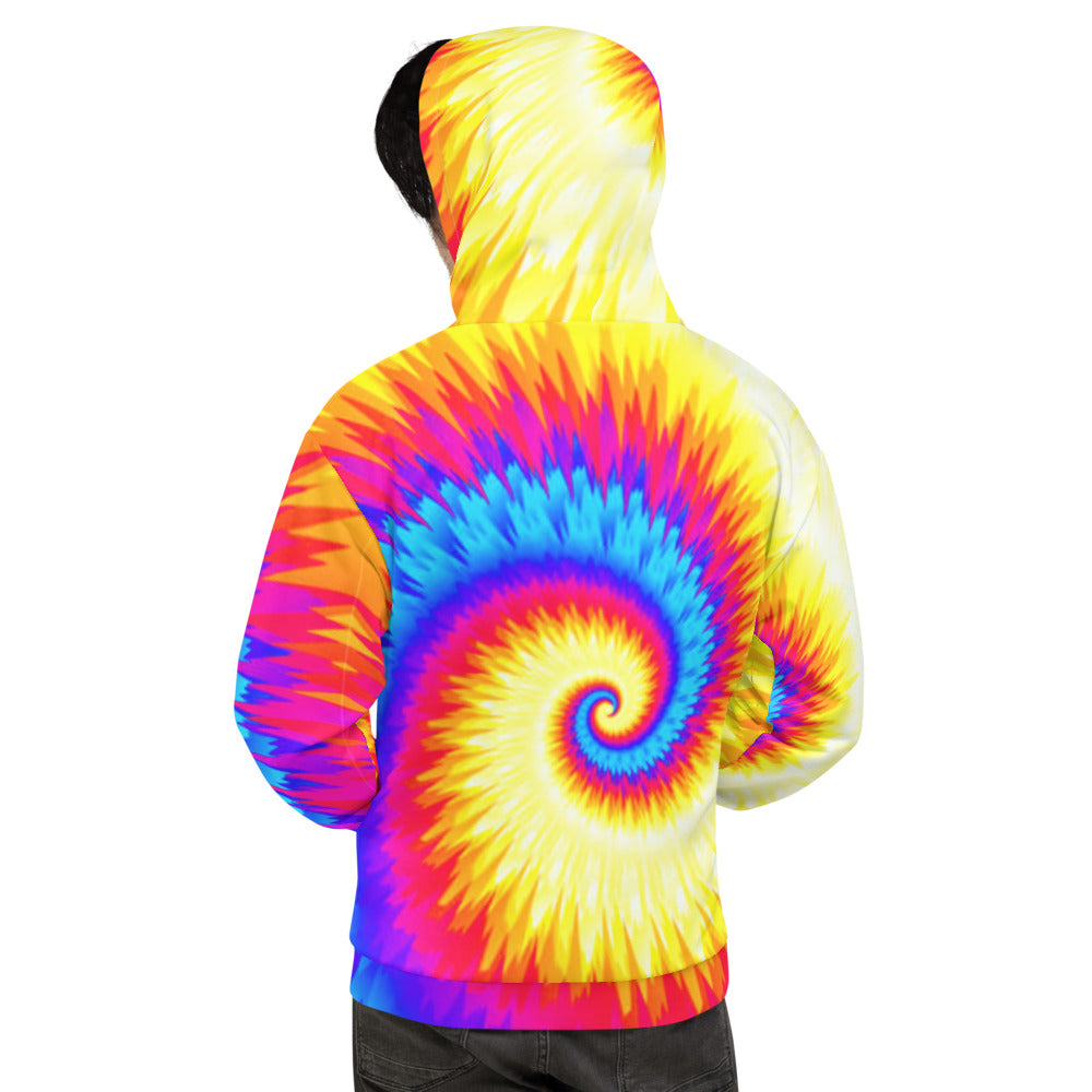 Bright Tie Dye Swirl Unisex Hoodie