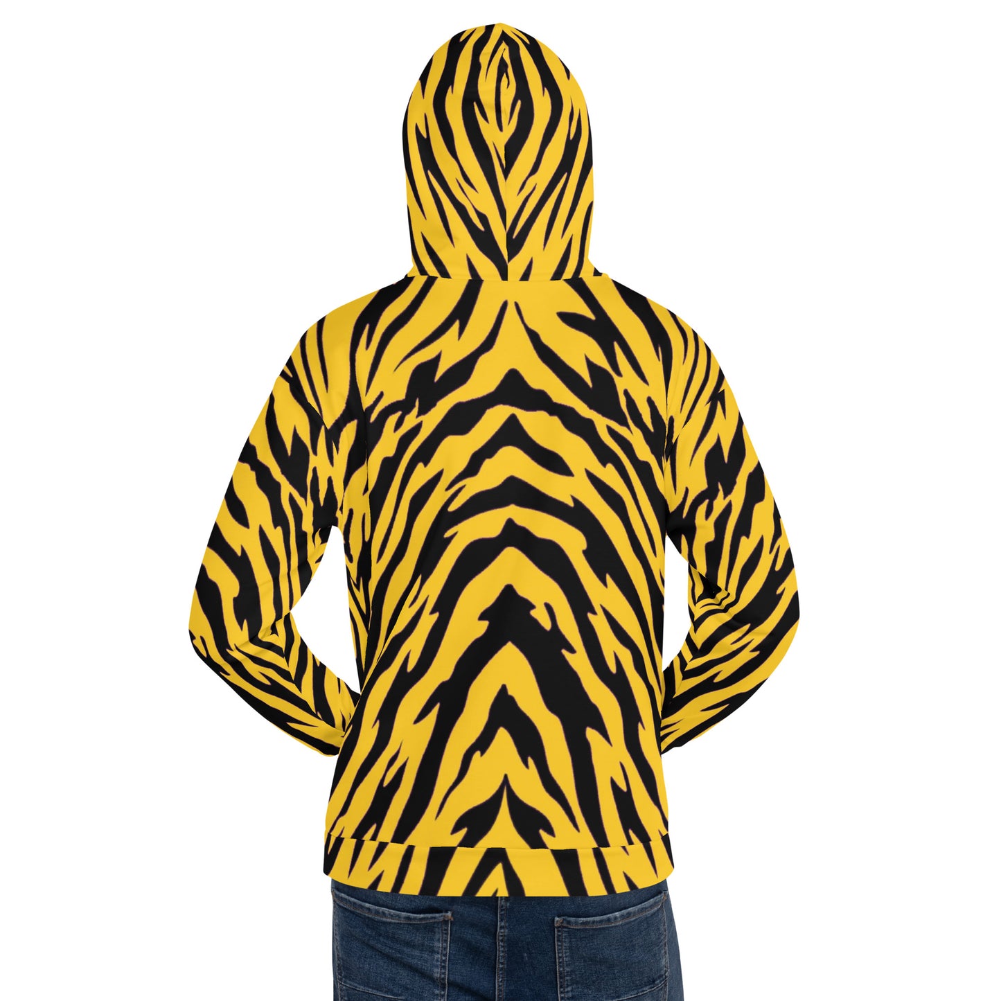 Black and Gold Tiger Stripes Unisex Pullover Hoodie