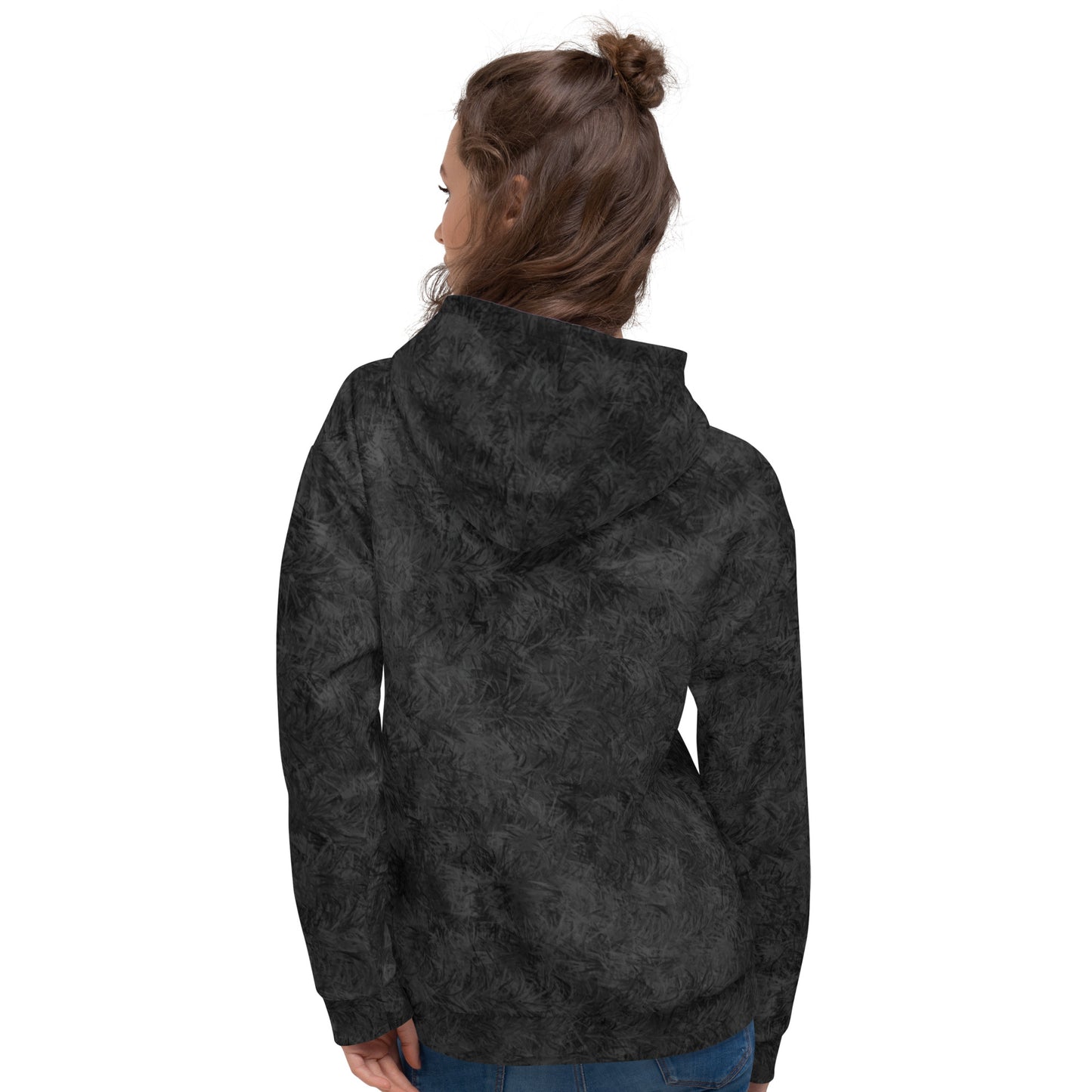 Black Cat with White Bib Fur Pattern Unisex Hoodie