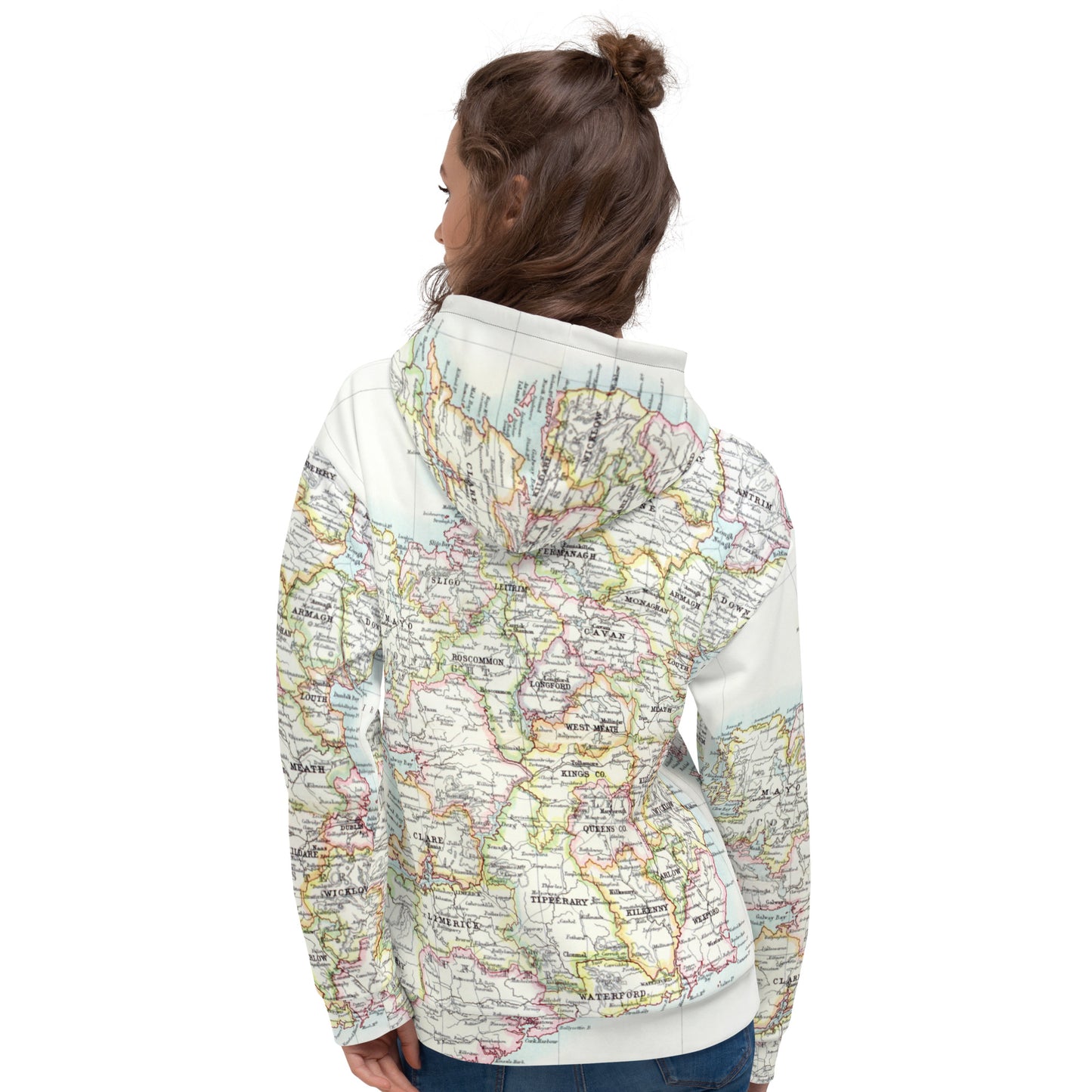 Old Map of Ireland Unisex Hoodie