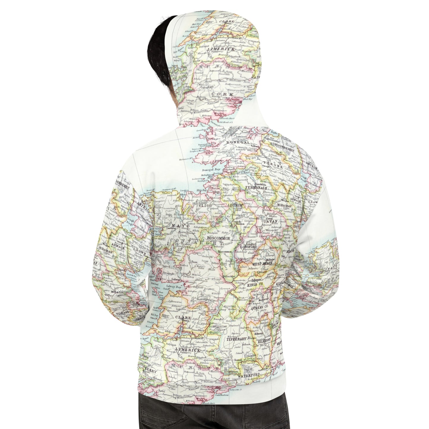 Old Map of Ireland Unisex Hoodie