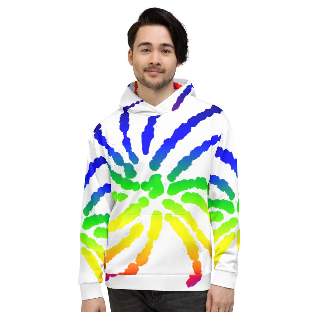 Rainbow Star Burst Unisex Hoodie