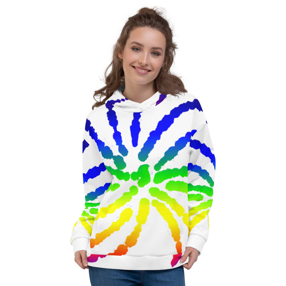 Rainbow Star Burst Unisex Hoodie