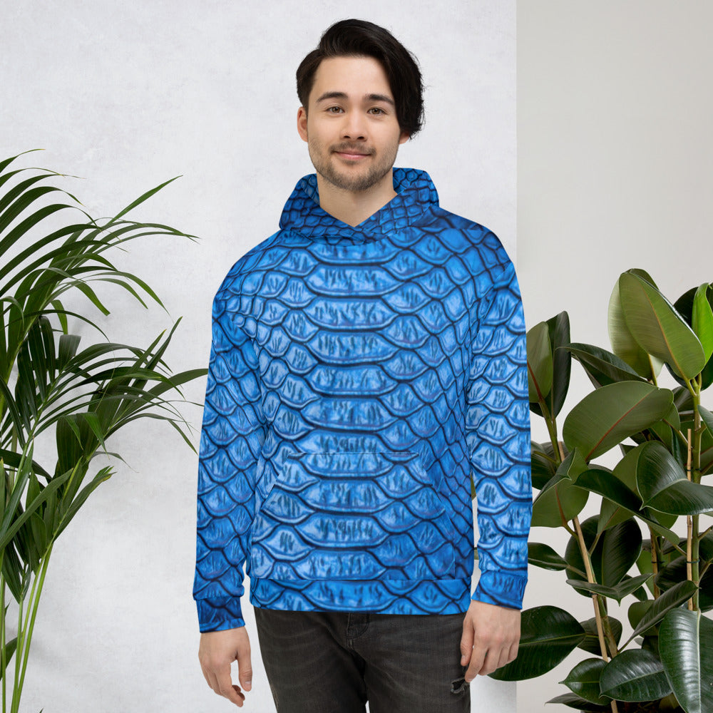 Blue Scales Unisex Pullover Hoodie