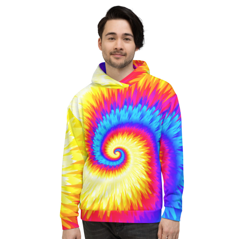 Bright Tie Dye Swirl Unisex Hoodie