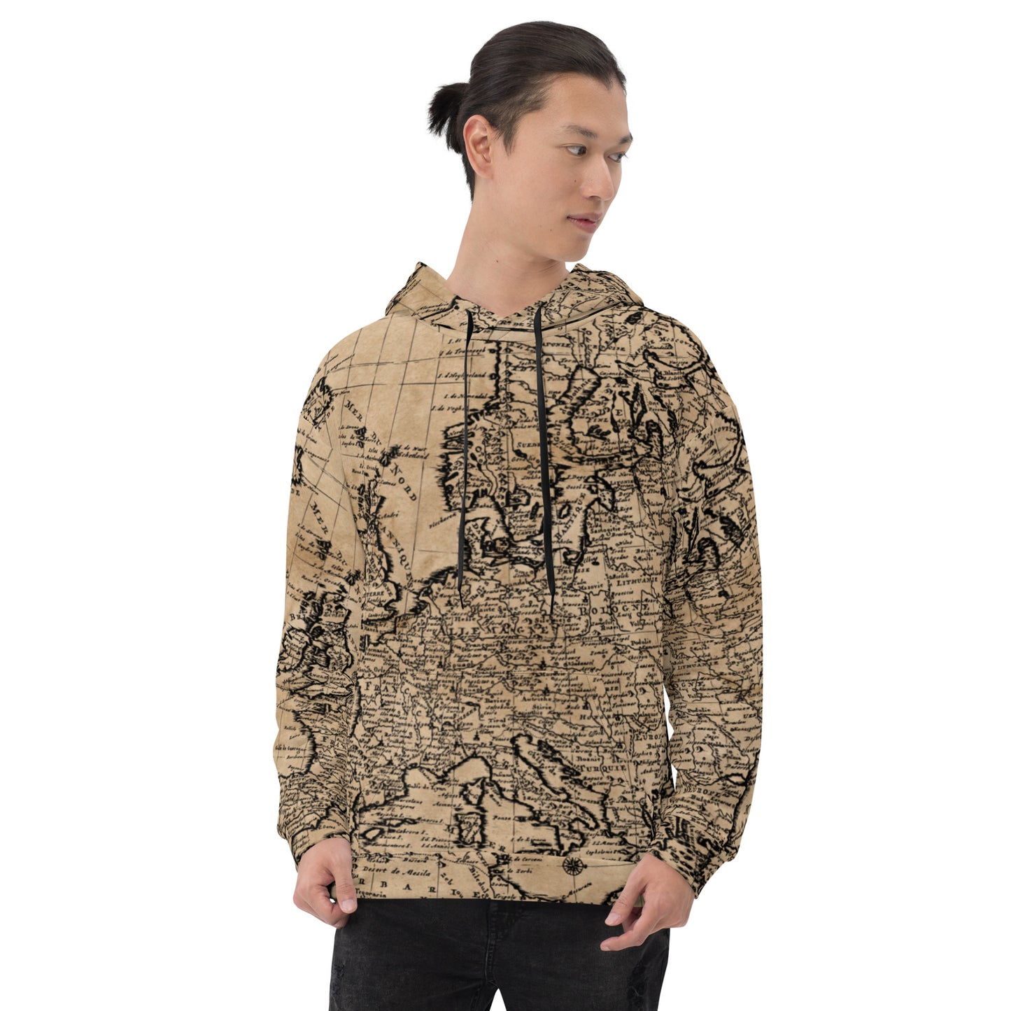 Old Map of Europe Unisex Hoodie