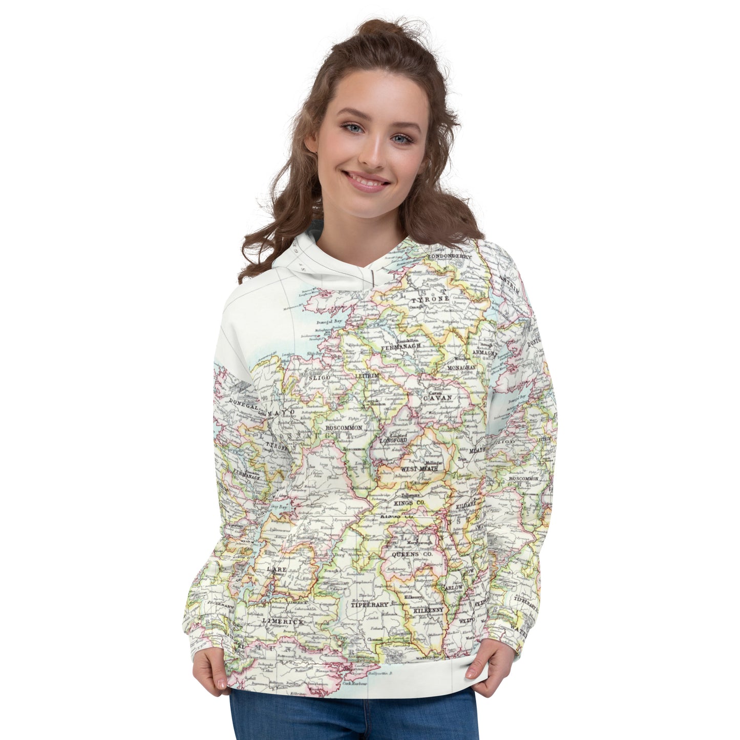 Old Map of Ireland Unisex Hoodie