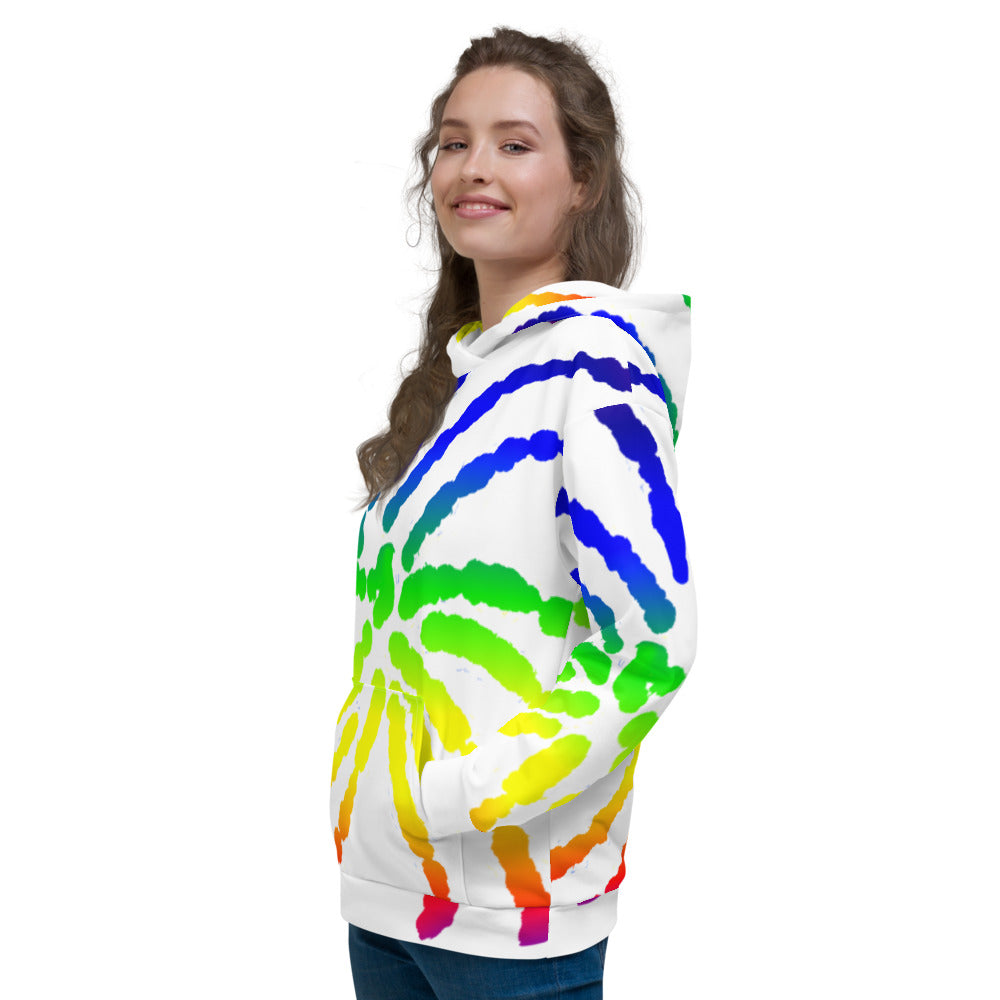 Rainbow Star Burst Unisex Hoodie