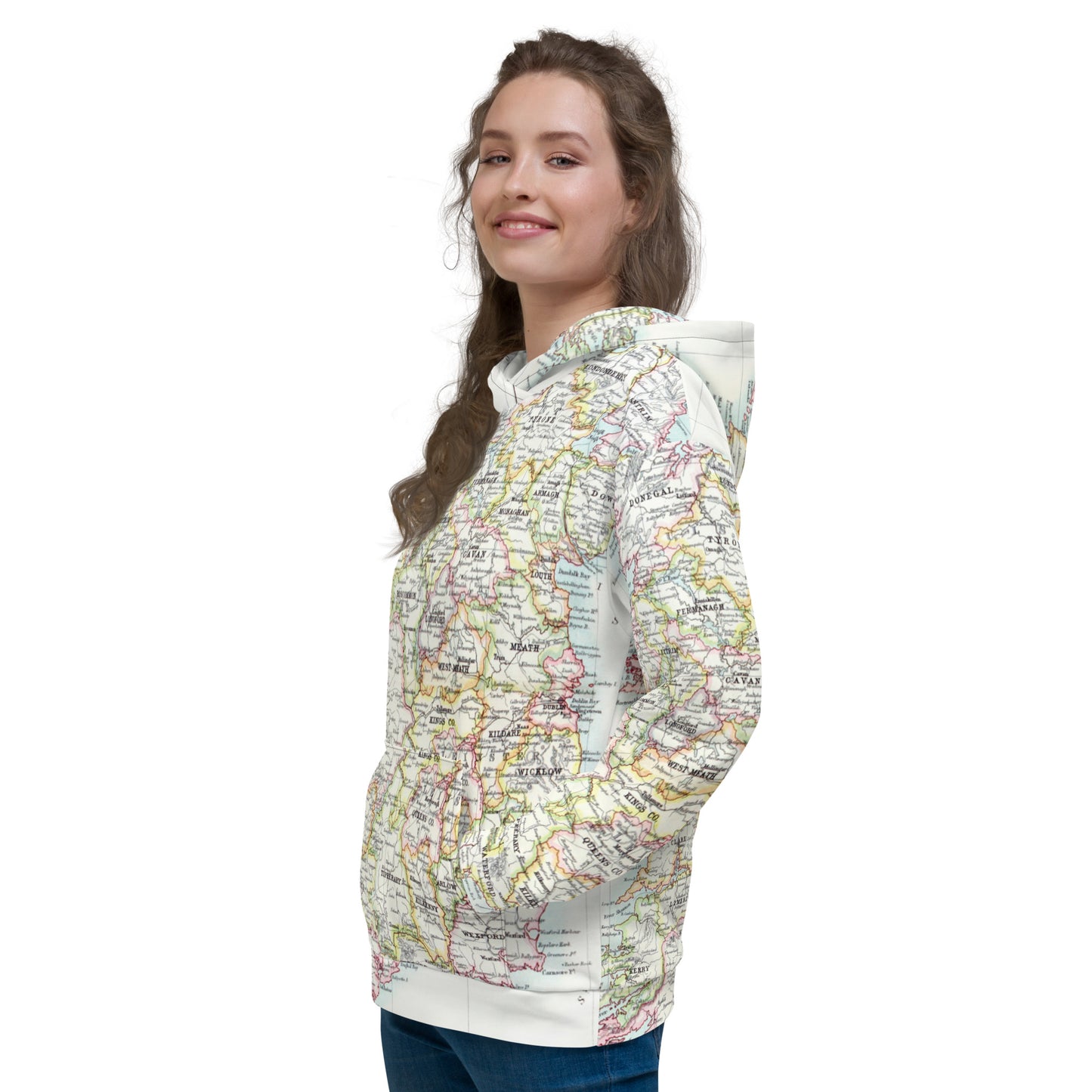 Old Map of Ireland Unisex Hoodie