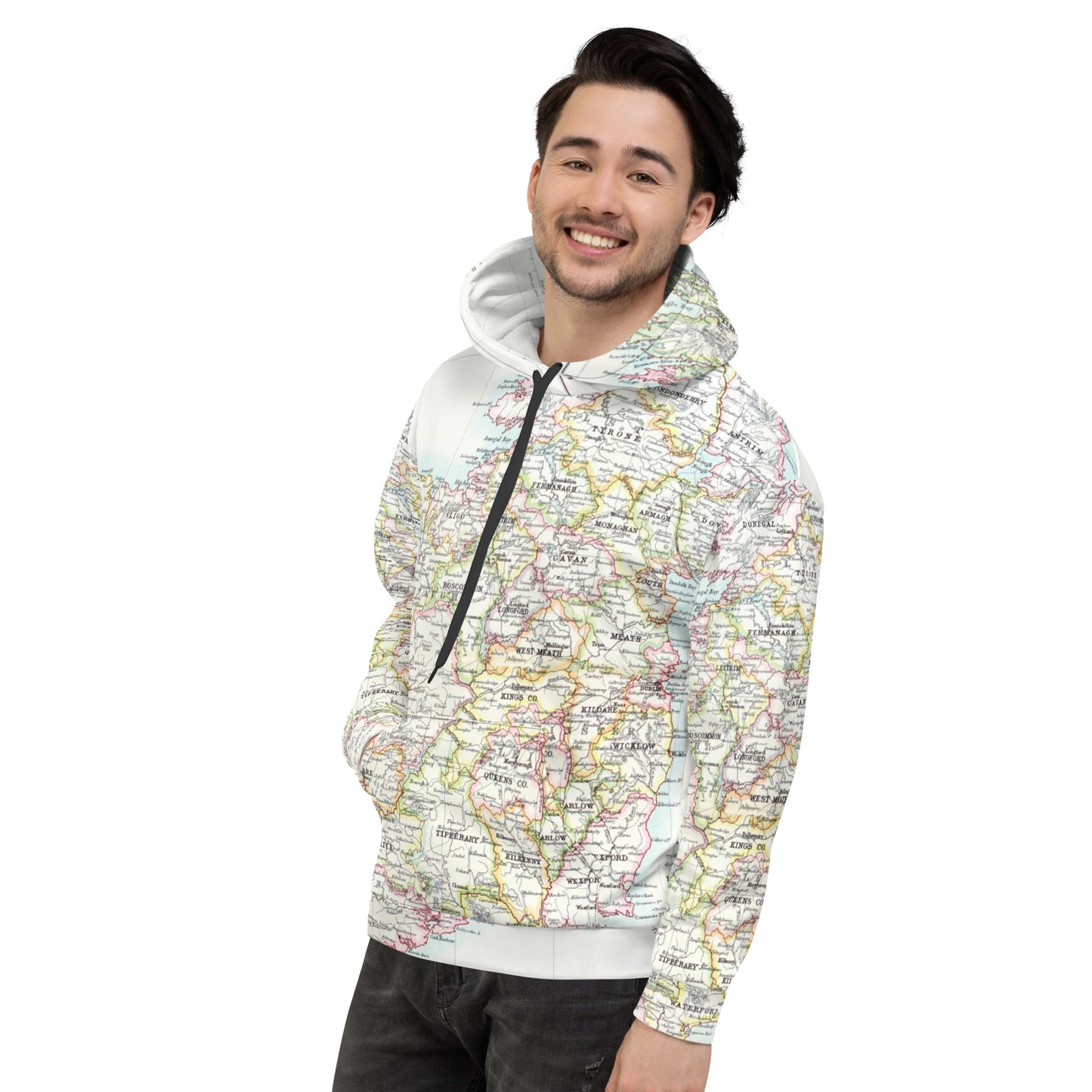 Old Map of Ireland Unisex Hoodie