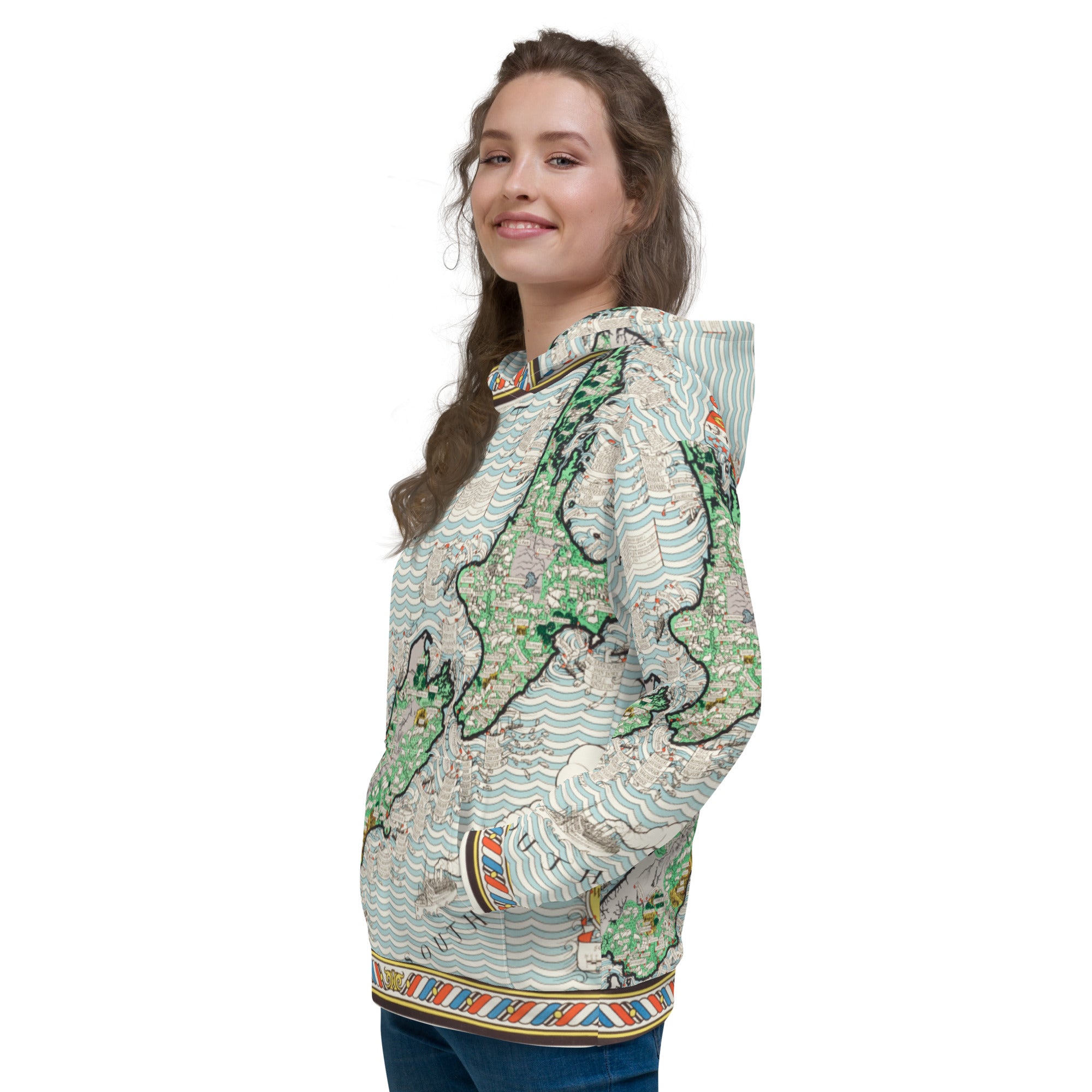 Agricultural Map of New Zealand from 1930 Unisex Hoodie