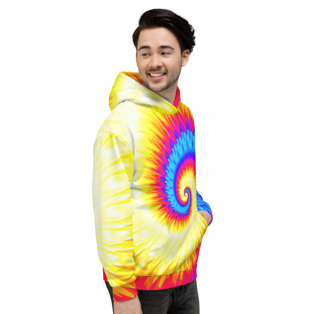 Bright Tie Dye Swirl Unisex Hoodie