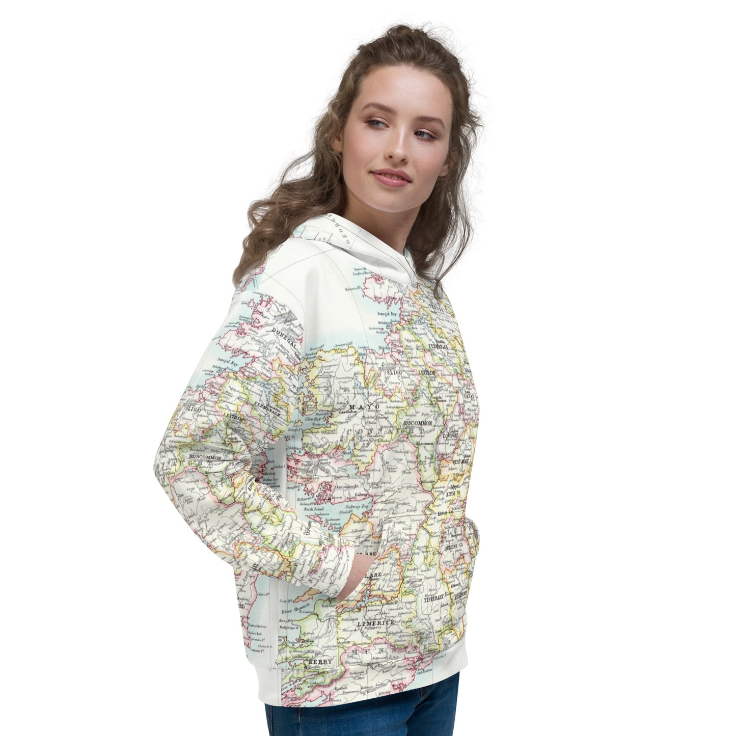 Old Map of Ireland Unisex Hoodie