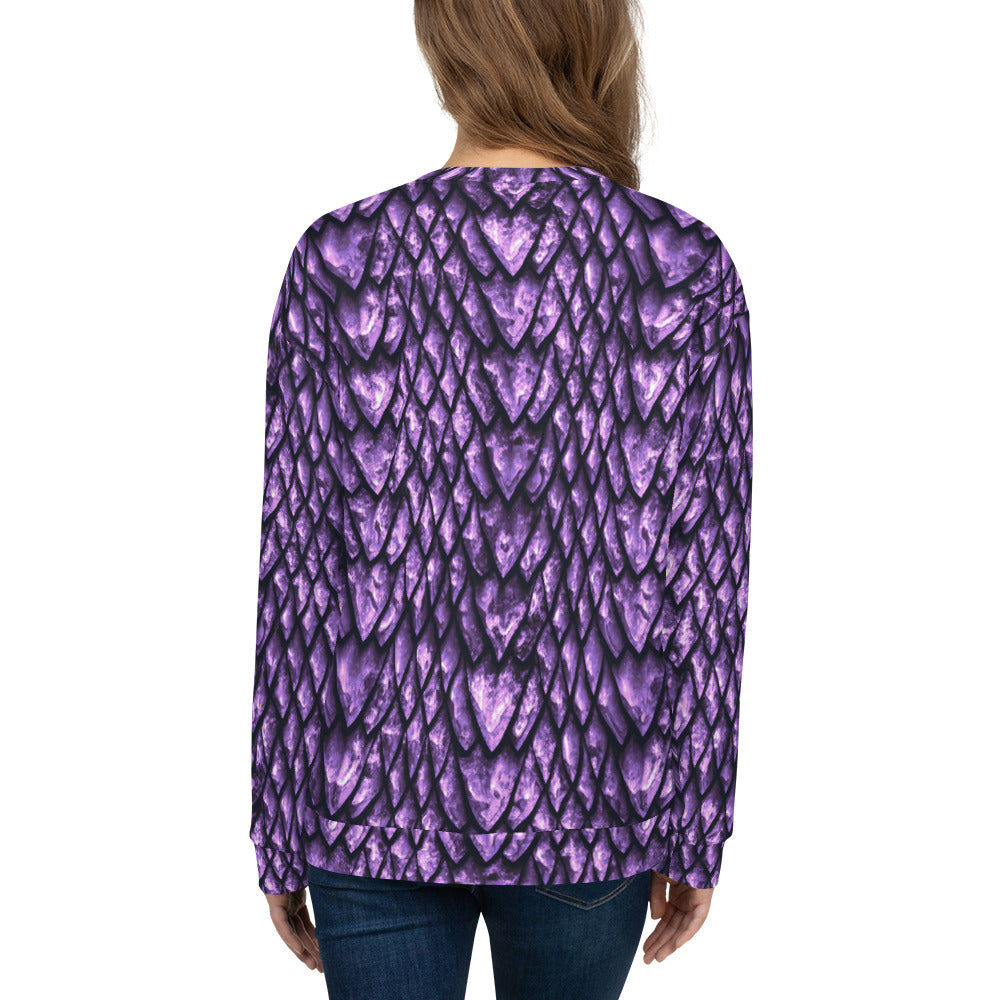 Amethyst Dragon Scale Unisex Sweatshirt