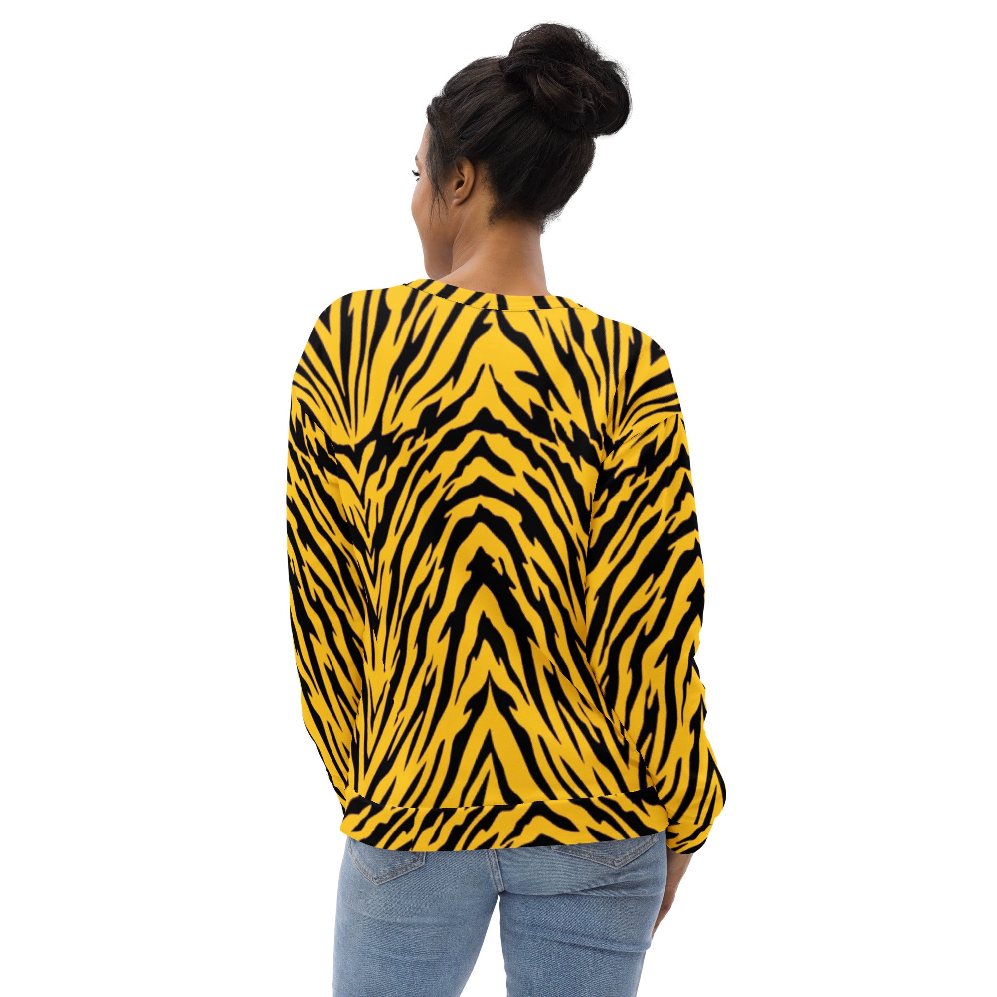 Black and Gold Tiger Stripes Unisex Sweatshirt
