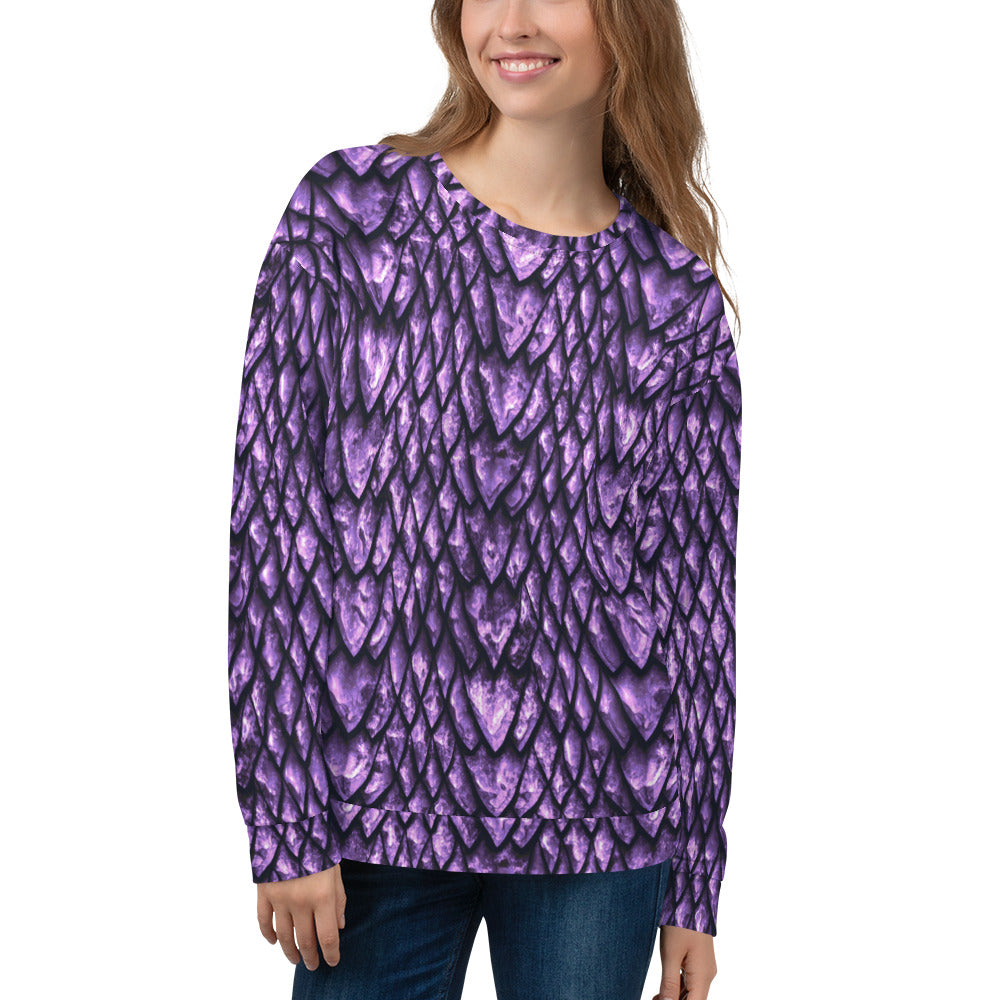 Amethyst Dragon Scale Unisex Sweatshirt