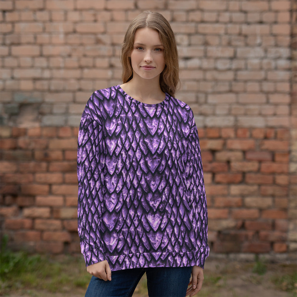 Amethyst Dragon Scale Unisex Sweatshirt